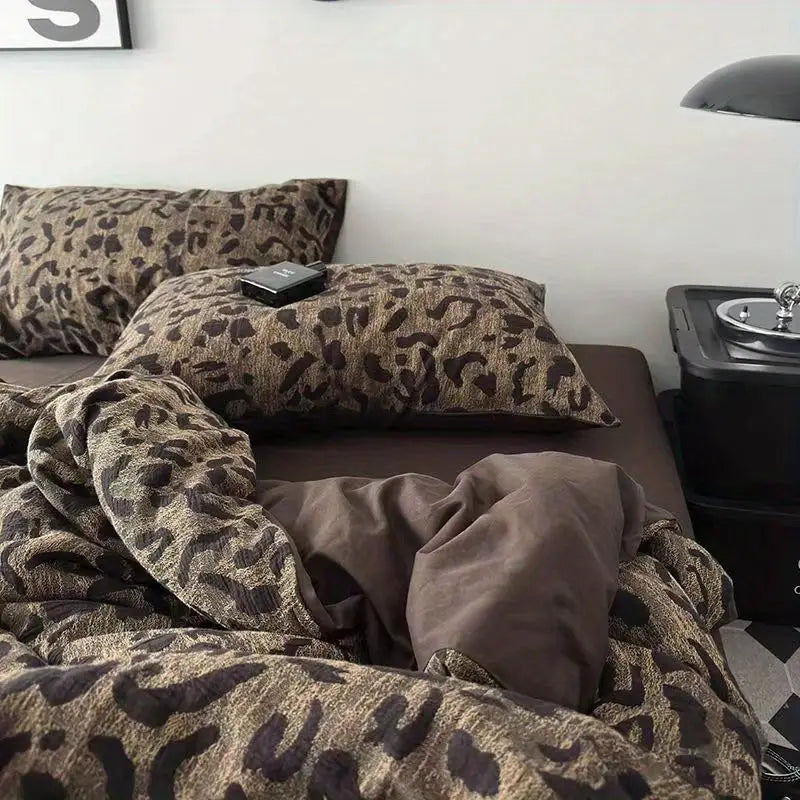 Exklusives Leoparden-Dessin Duvet-Set – Set Copripiumino Leopardo-letto-design.com