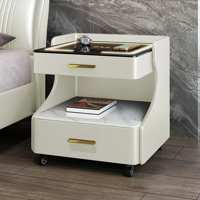 Eleganter Nachttisch mit Passwortschloss & Wireless-Ladestation-letto-design.com