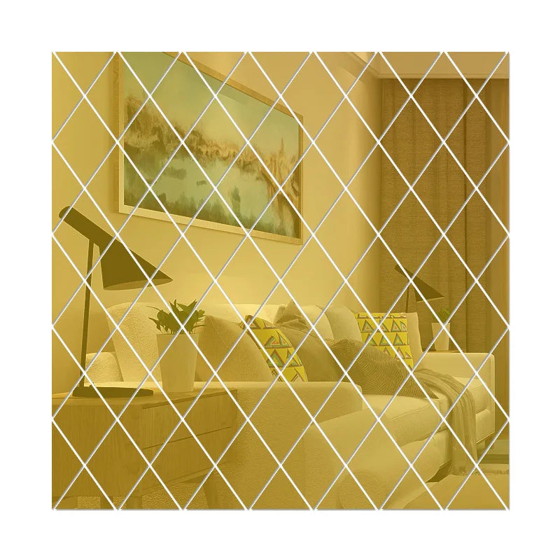 Wandspiegel-Aufkleber im Diamantmuster – Modernes Interieur Highlight-letto-design.com