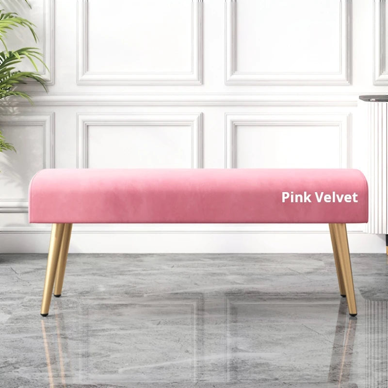 Samtige Sitzbank "Velotto" mit Goldakzenten-letto-design.com