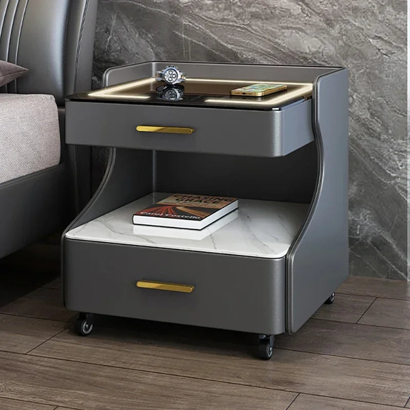 Eleganter Nachttisch mit Passwortschloss & Wireless-Ladestation-letto-design.com