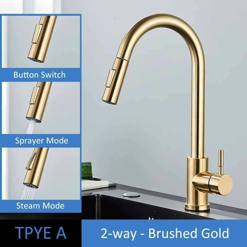 Rubinetto Eleganza Oro – Hochwertiger Küchenwasserhahn-letto-design.com