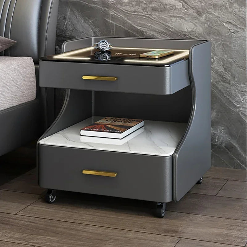 Eleganter Nachttisch mit Passwortschloss & Wireless-Ladestation-letto-design.com