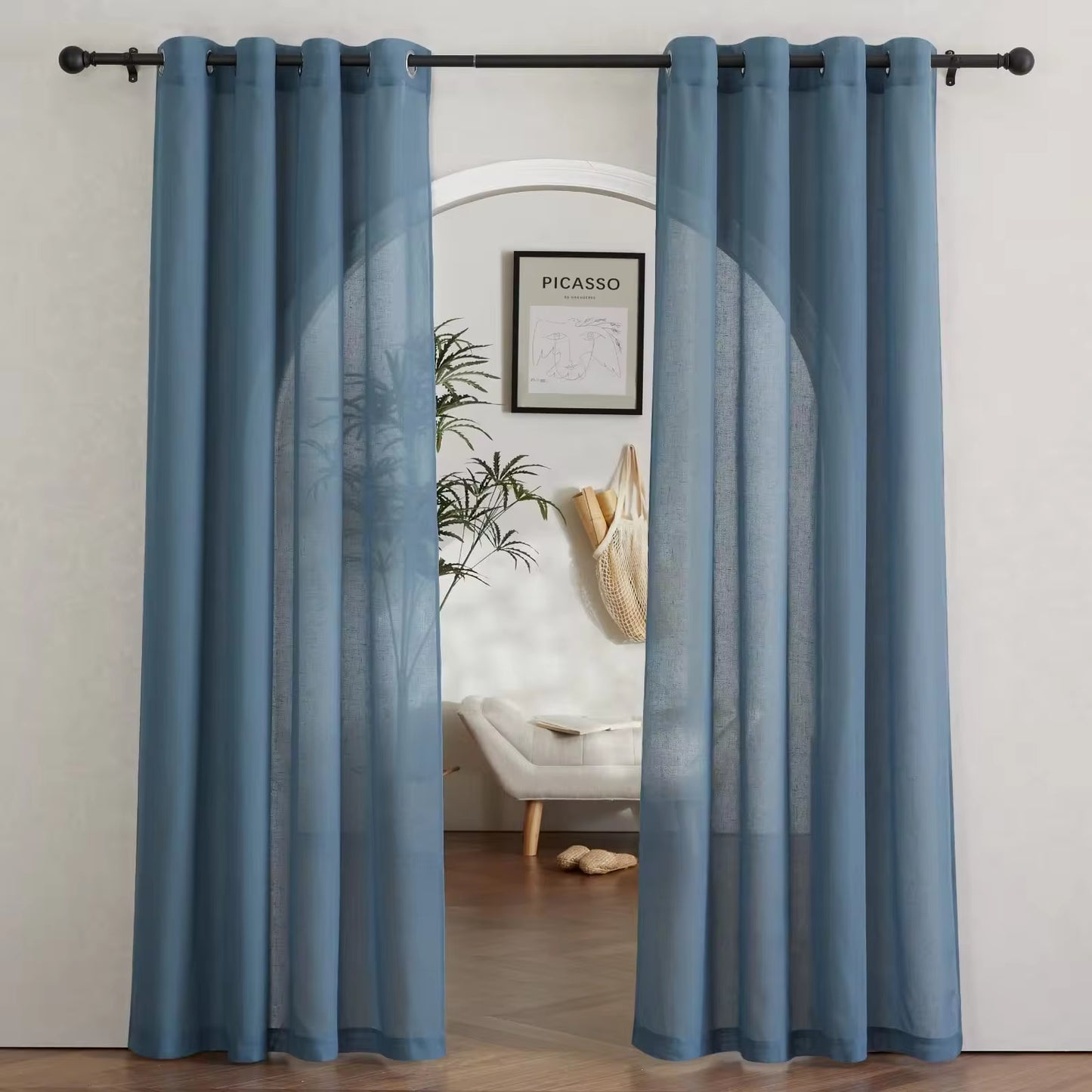 Tende Azzurra Soffio - halbdurchsichtiger Vorhang-letto-design.com
