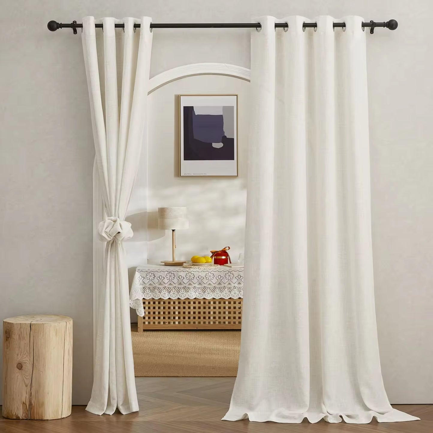 Tende Lino Luminoso – Elegante Leinenmisch-Vorhänge-letto-design.com