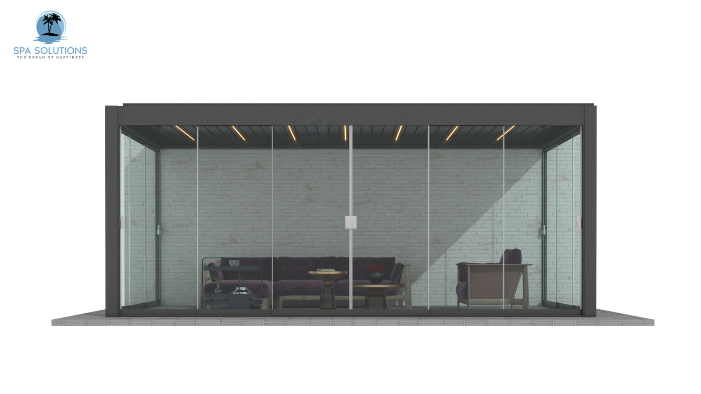 SkyMax Ultra Aluminium Pergola LED 3m x 6m motorisiert-letto-design.com