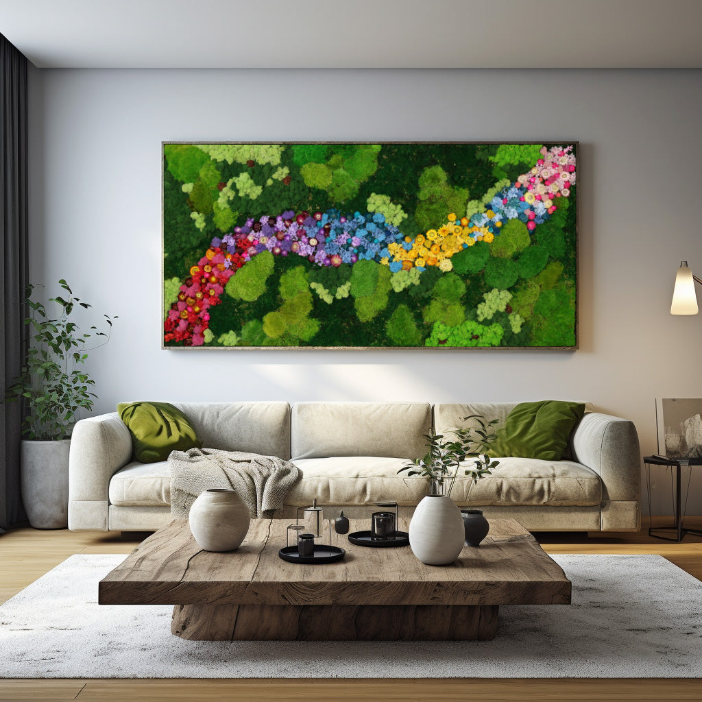 Flower River Moss Art-letto-design.com