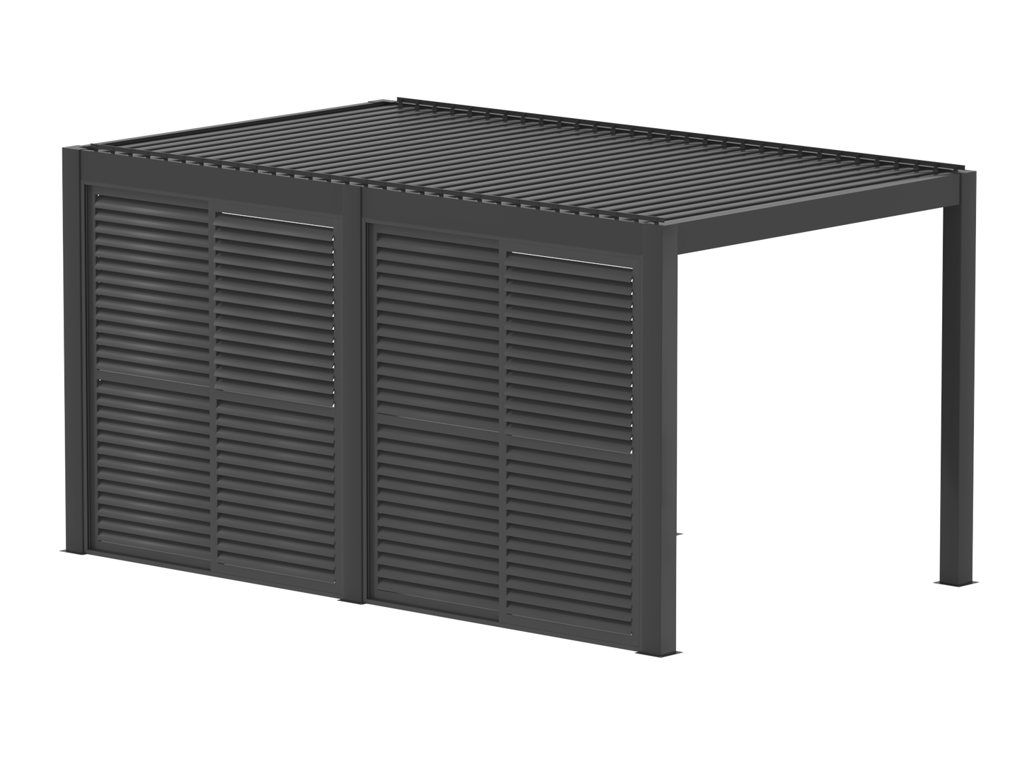 Sky Pergola Lamellenwand 5m-letto-design.com