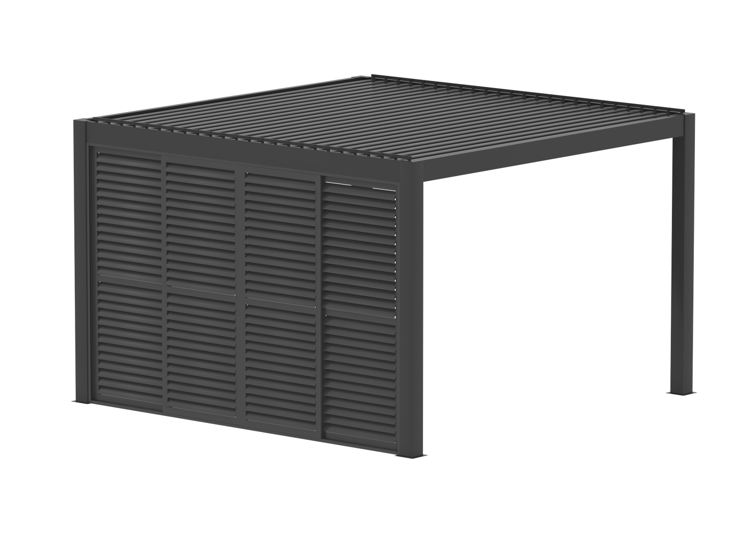 Sky Pergola Lamellenwand 4m-letto-design.com