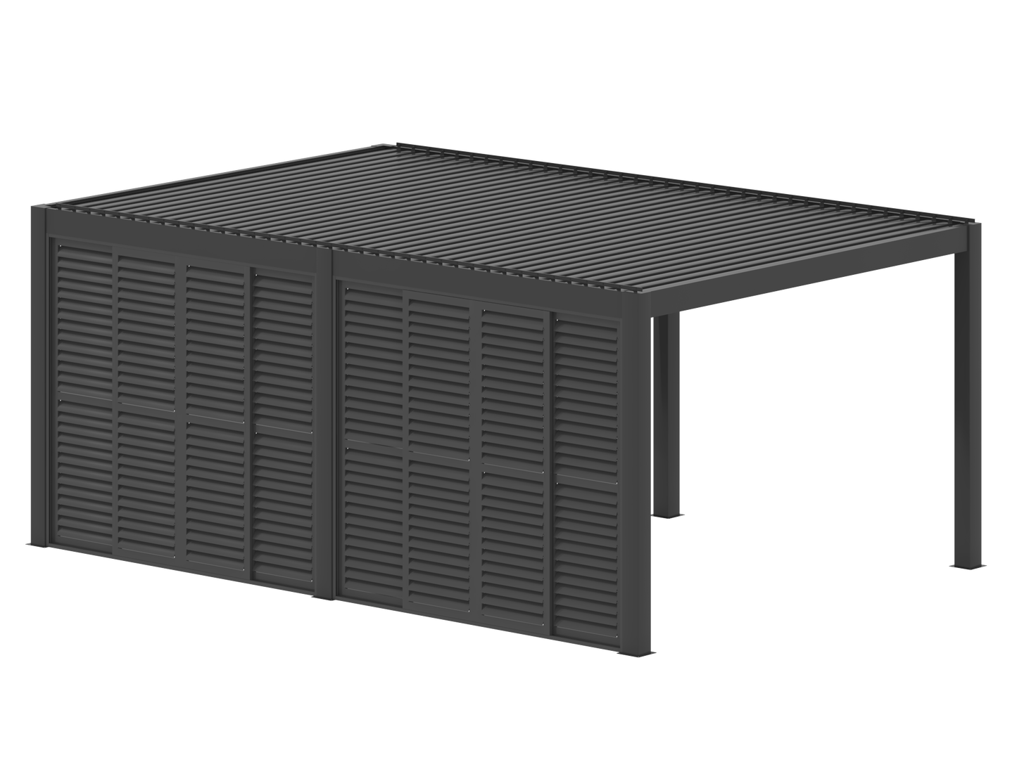 Sky Pergola Lamellenwand 6m-letto-design.com