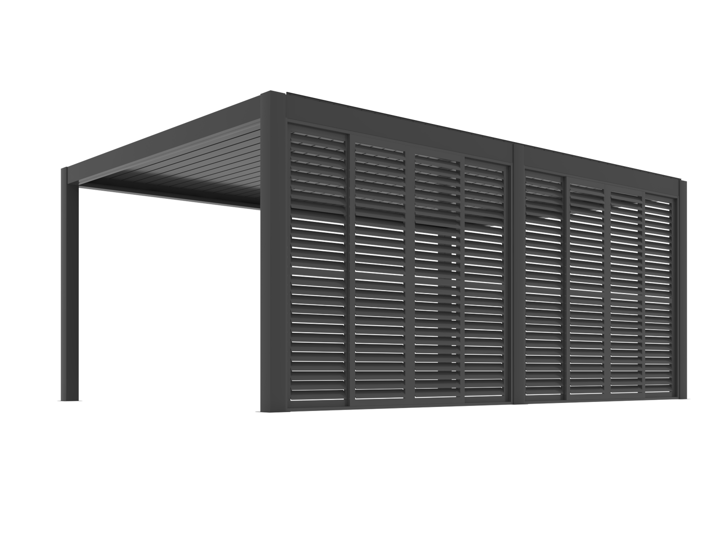 Sky Pergola Lamellenwand 6m-letto-design.com