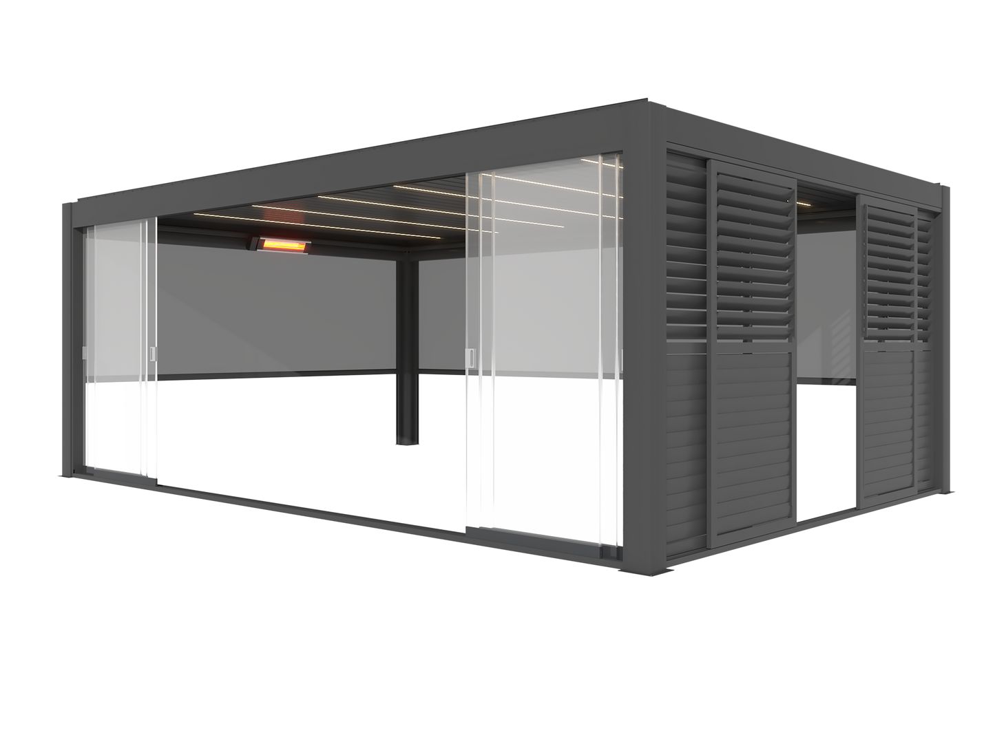Sky Pergola Lamellenwand 5m-letto-design.com