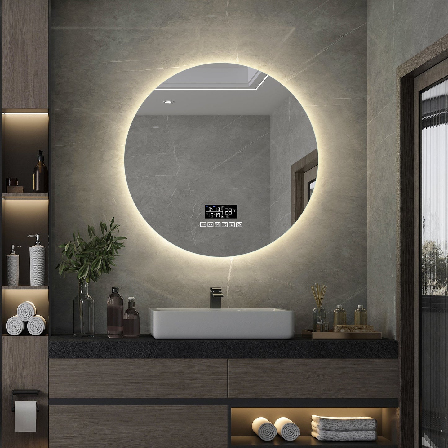 LED Spiegel mit allen Funktionen 60 cm-letto-design.com