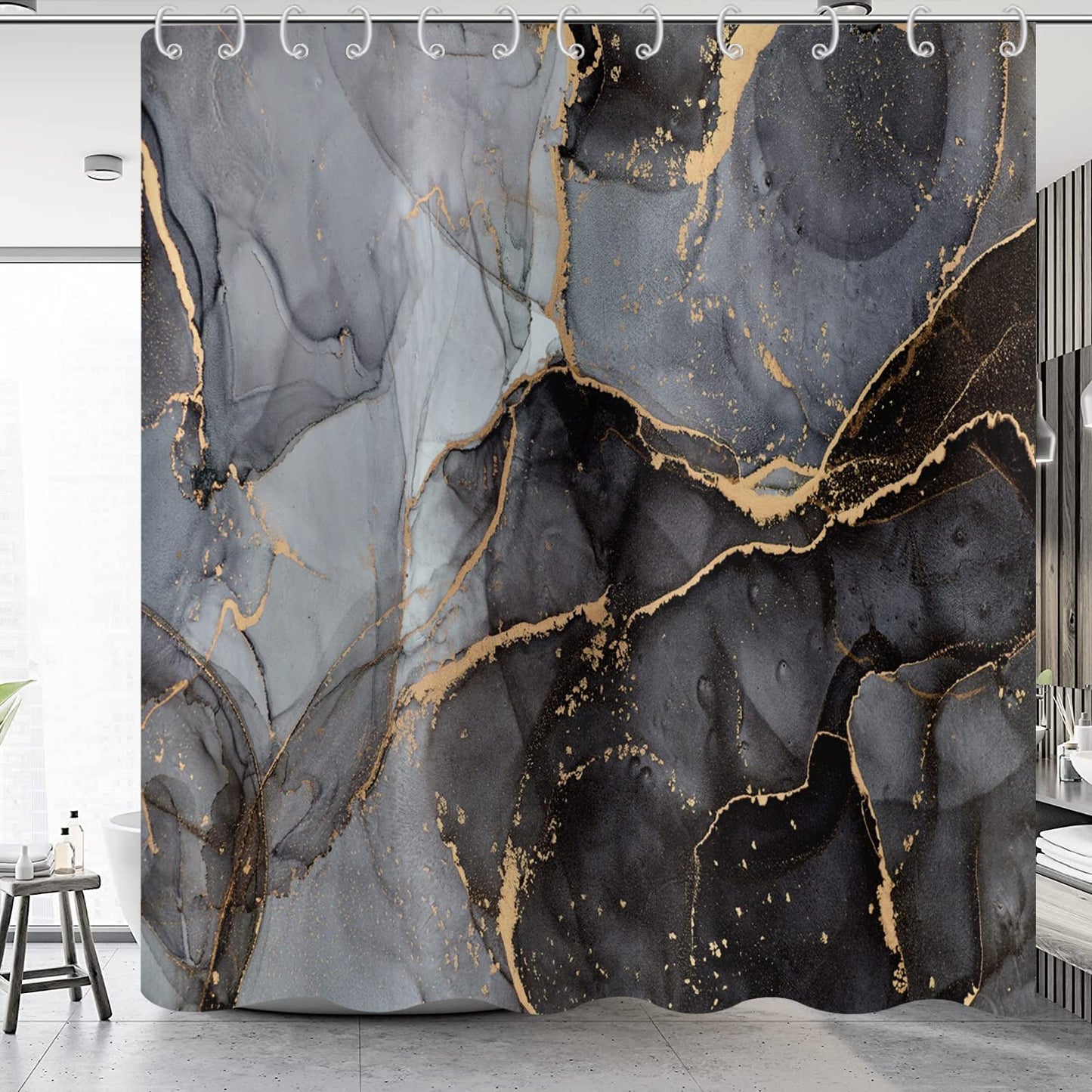 Duschvorhang in Marmoroptik-letto-design.com