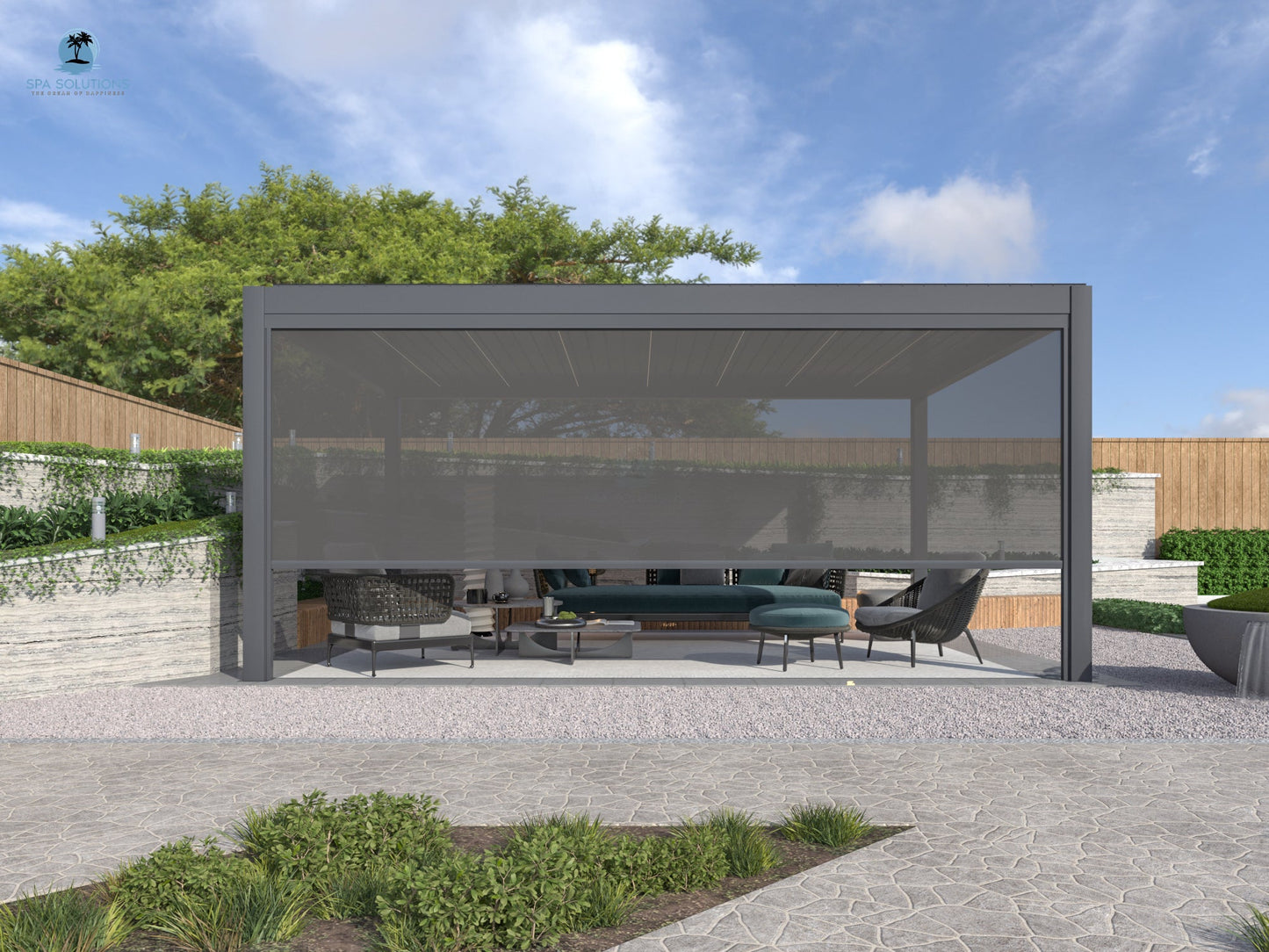 Sky Pergola Seitenrollo 6m-letto-design.com