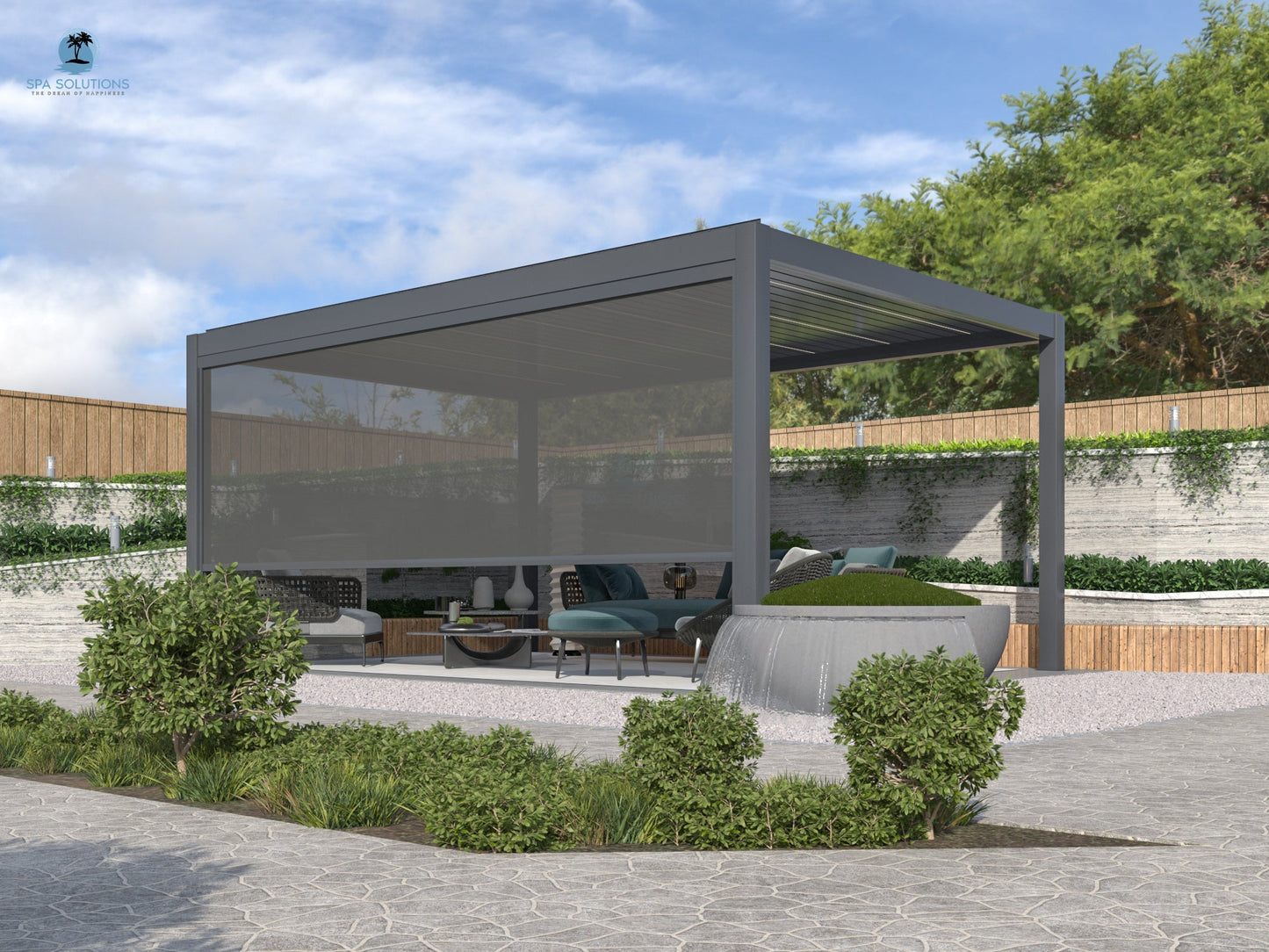 Sky Pergola Seitenrollo 6m-letto-design.com