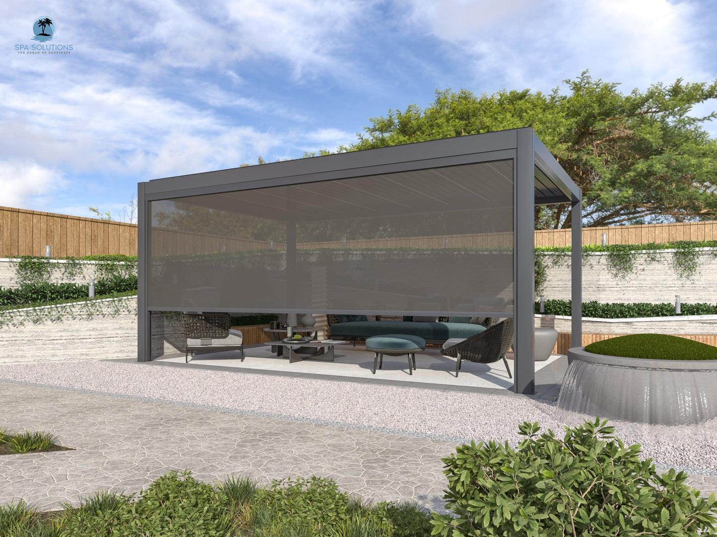 Sky Pergola Seitenrollo 6m-letto-design.com