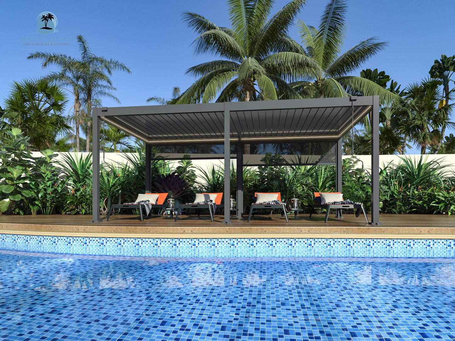 SkyLite ECO Aluminium Pergola LED 3m x 6m-letto-design.com