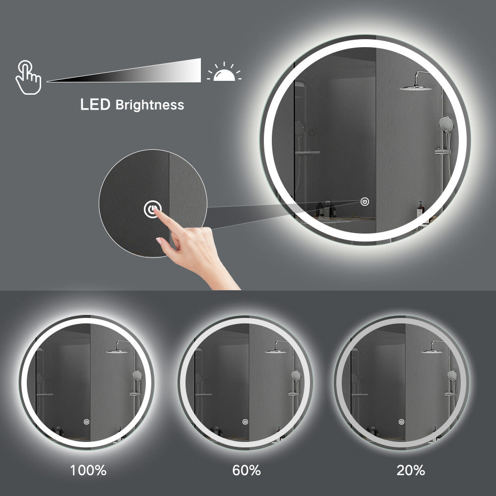 LED Spiegel mit Dimm Funktion 60 cm-letto-design.com