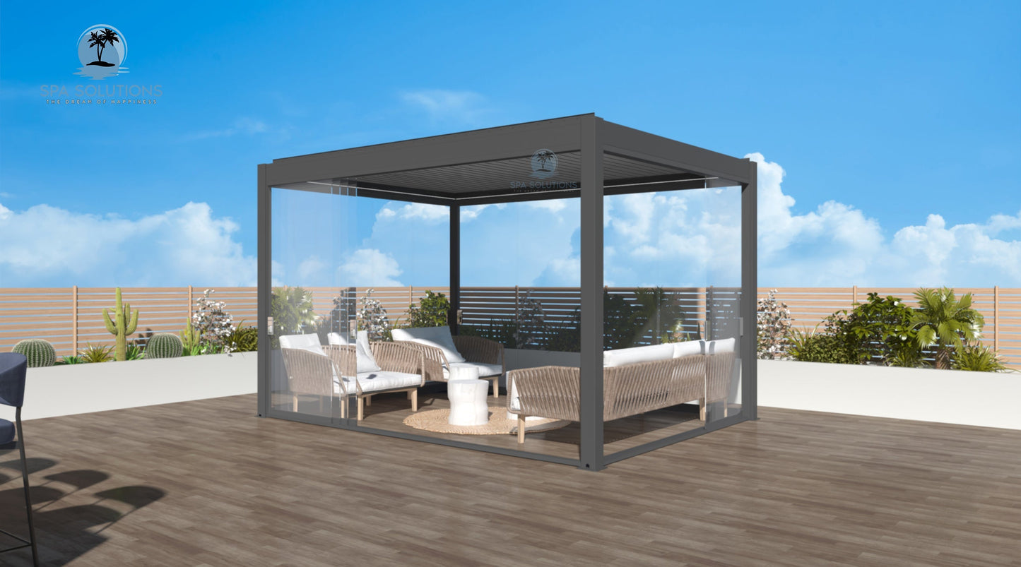 Sky Pergola Glas-Seitenwand 3m-letto-design.com