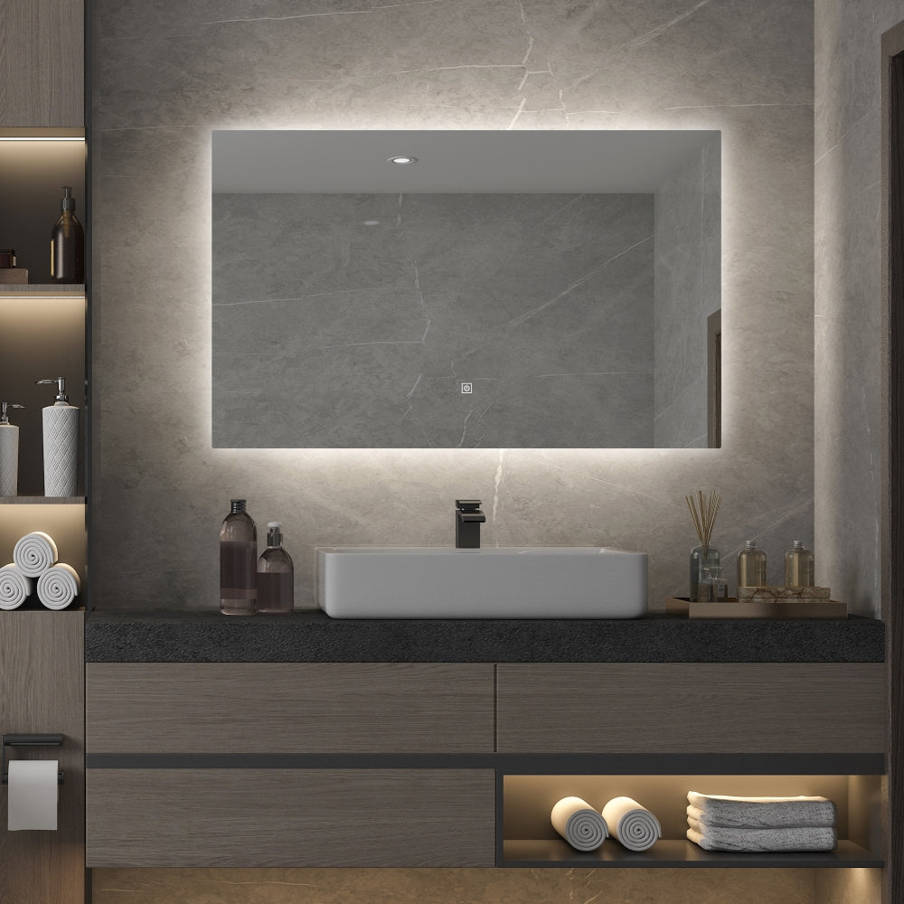 LED Spiegel mit Dimm Funktion 100cm x 60cm-letto-design.com