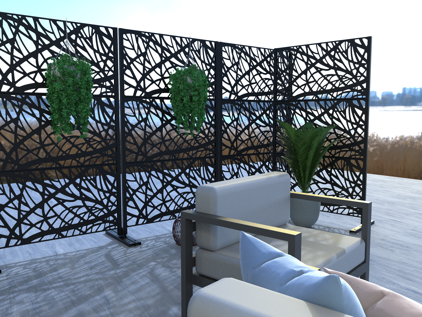 Moderne Sichtschutzwand Messina-letto-design.com