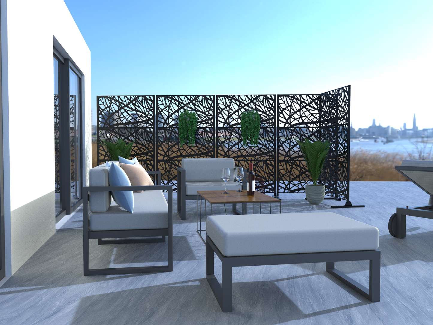 Moderne Sichtschutzwand Messina-letto-design.com