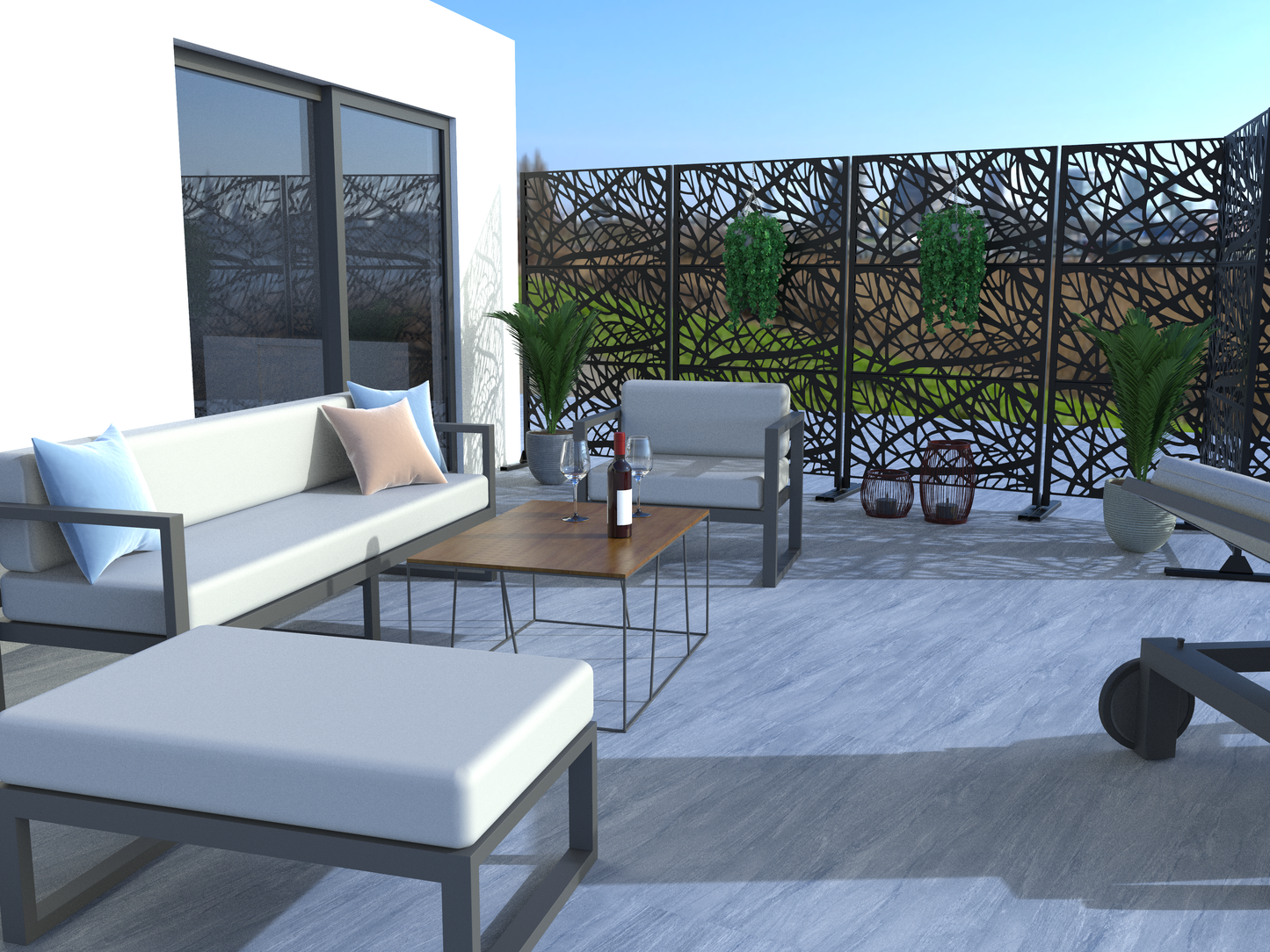 Moderne Sichtschutzwand Messina-letto-design.com