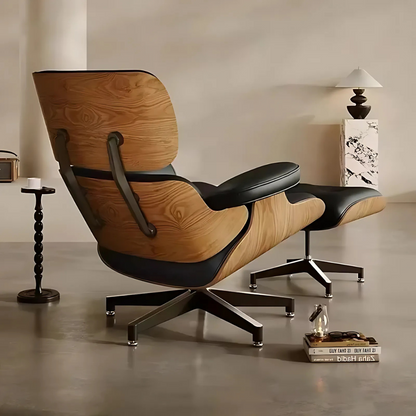 Luxuriöser Eames-Lounge-Sessel mit Ottoman