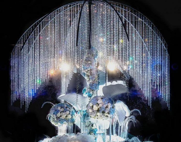 "Crystallo" Prismatischer Eleganz Kristallglas-Vorhang