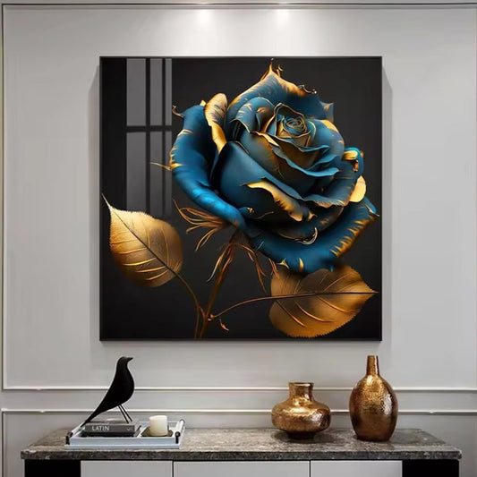 Rose Luxury Abstract Wall Art Flowers Picture and Prints Canvas Painting for Living Room Home Decor as Gift