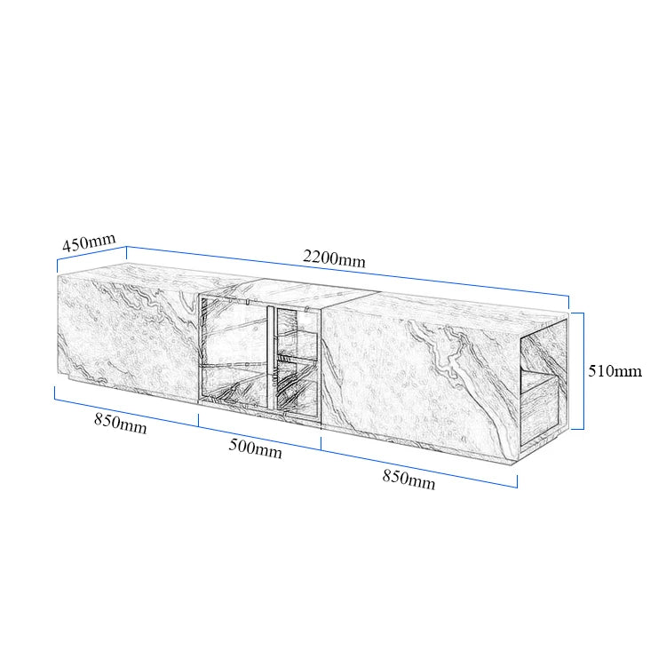 TV-Lowboard Marmo Eleganza – Luxus und Funktionalität in Vollendung