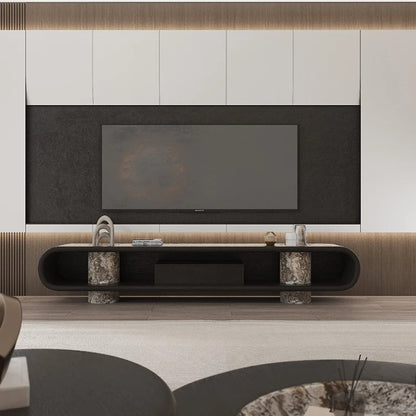 wooden modern living room furniture designs Natural marble solid wood tv cabinet modern luxury-letto-design.com