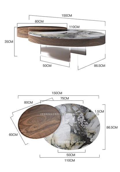 Couchtisch "Eclipse Marbre"