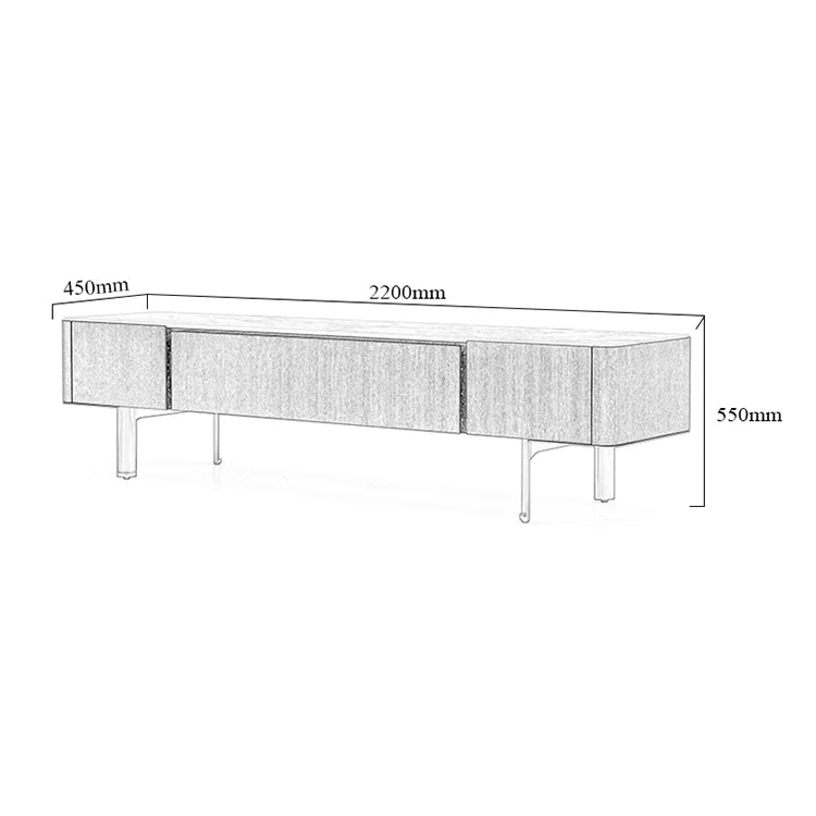 TV-Lowboard Eleganza Nero – Zeitloses Design mit edlem Marmo