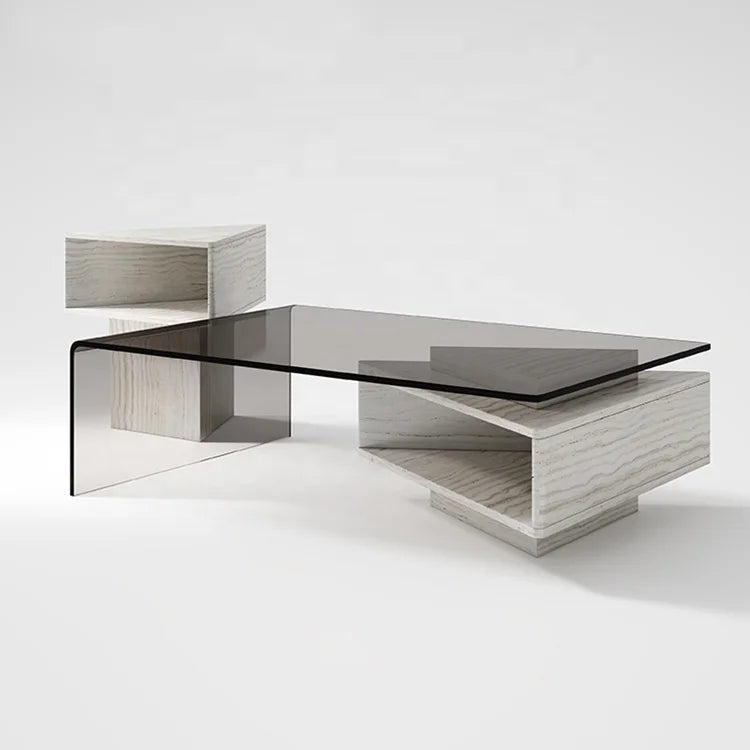 Couchtisch Nevarro: Einzigartiges Design aus Glas und Marmor-letto-design.com