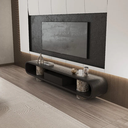 wooden modern living room furniture designs Natural marble solid wood tv cabinet modern luxury-letto-design.com