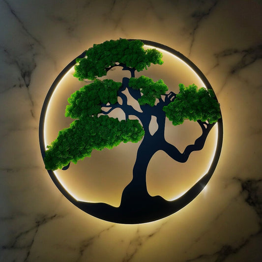 Tree of Life LED Moos-Kunst