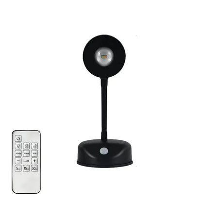 Spot lights set of 3 black with dimming, motion sensor and remote control