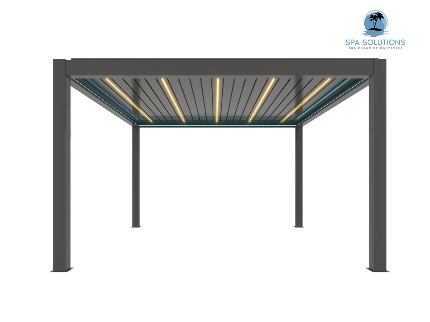 SkyMax Ultra aluminum pergola LED 4m x 5m motorized