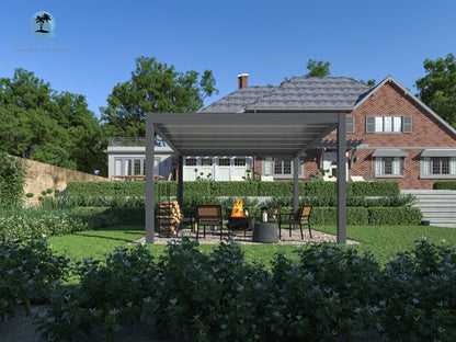 SkyMax Ultra aluminum pergola LED 4m x 5m motorized