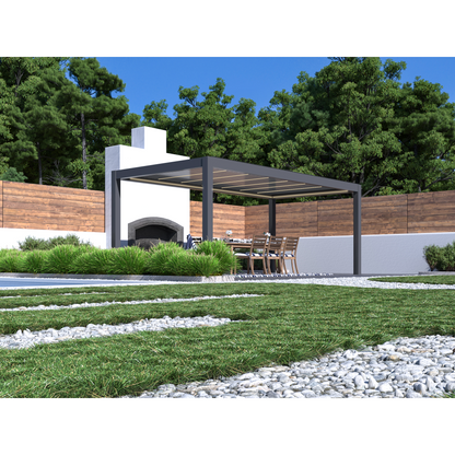 SkyMax Ultra aluminum pergola LED 3m x 6m motorized