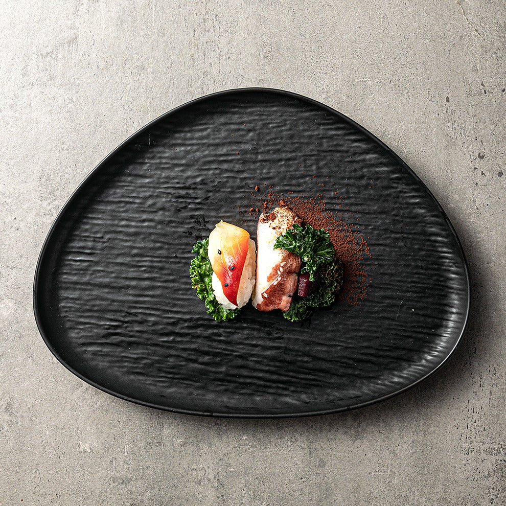 Verona Main Course Plates Set of 4 Black