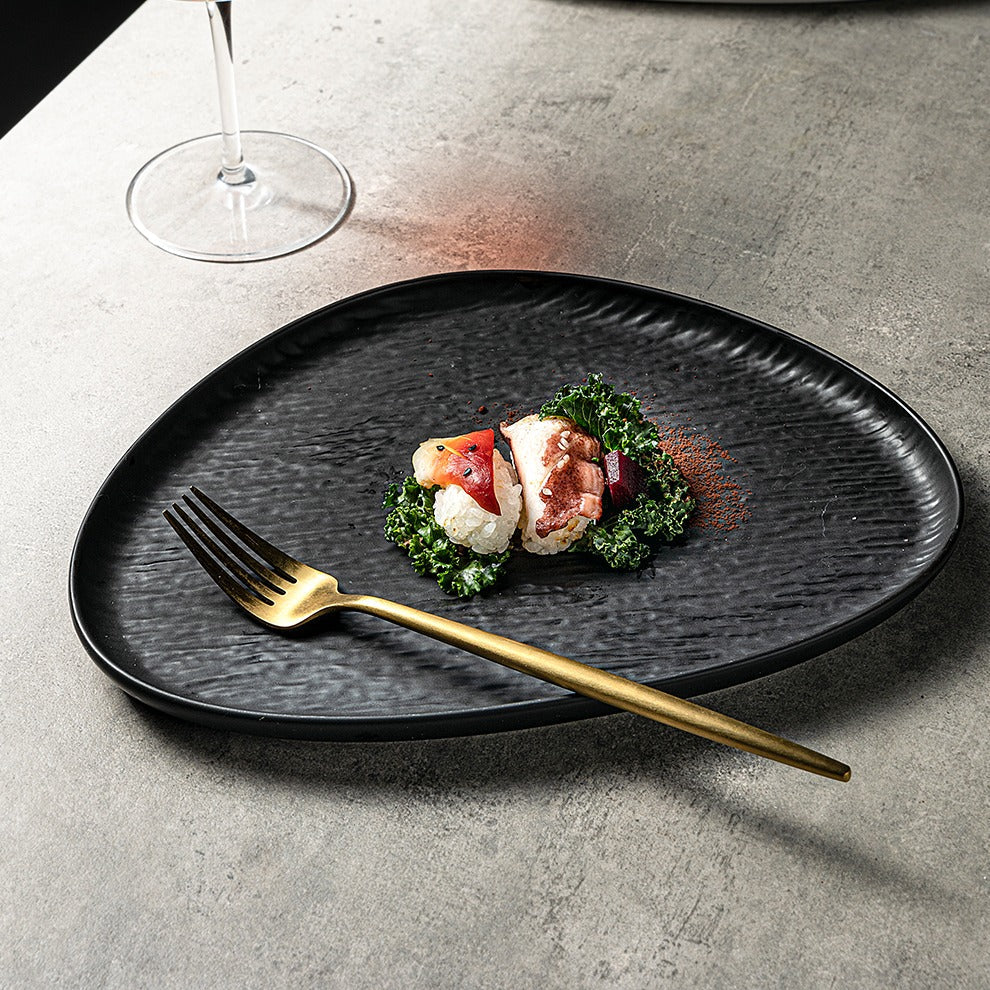 Verona Main Course Plates Set of 4 Black