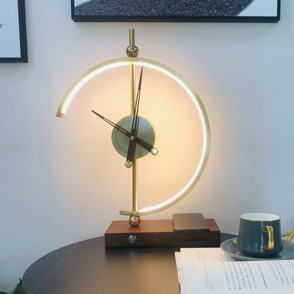 Moderne Uhr/Nachttisch Lampe mit Wireless Ladestation